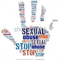 Sexual Violence graphic, hand of words
